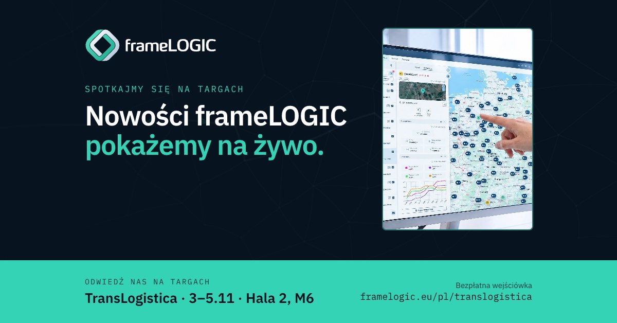 frameLOGIC na TransLogistica Poland 2026: Hala 2, stoisko M6 (fragment: grafika wygenerowana przez AI)
